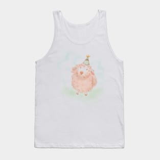 Cute Birthday Sheep Illustration / Cottagecore Kidcore Artwork Tank Top